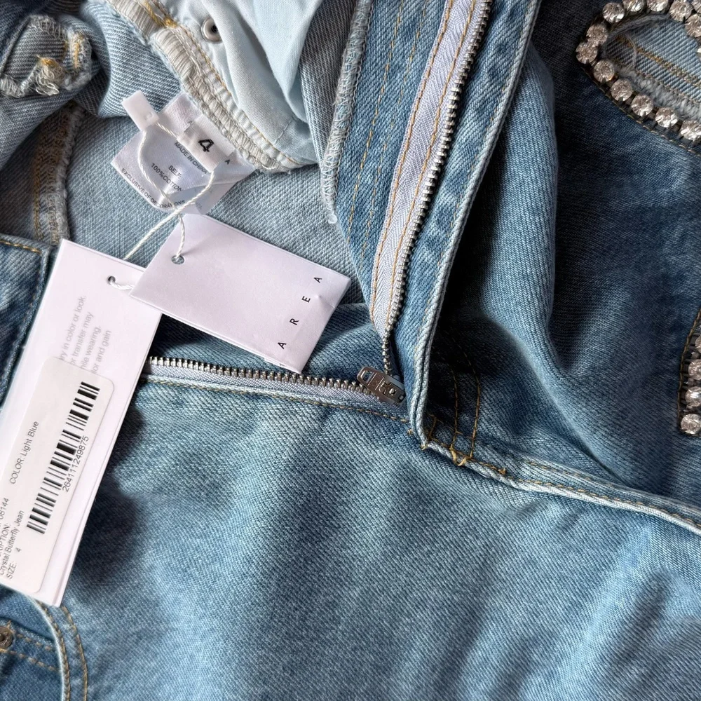 Area Embellished cutout high-rise straight jeans - Picture 6 of 7